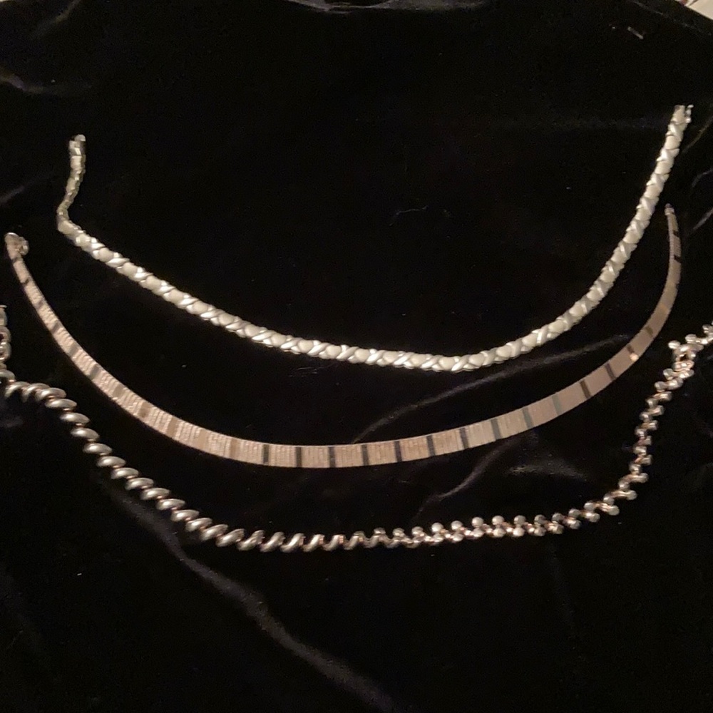 Silver necklaces